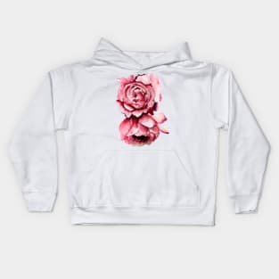 Two Pink Peonies Kids Hoodie